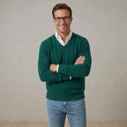 Pull Homme col V 100% cachemire