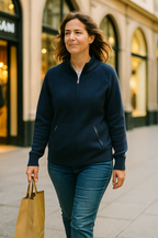 T22  Blouson Zippé Femme 100% Cachemire 2 fils