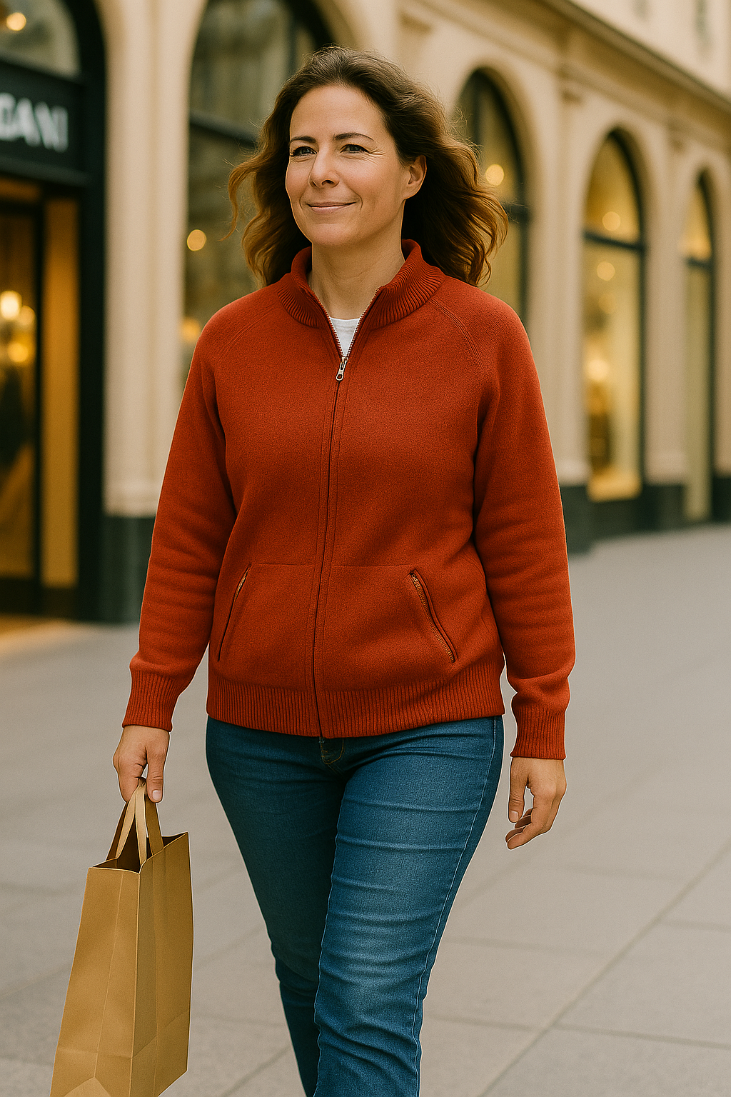 T22  Blouson Zippé Femme 100% Cachemire 2 fils