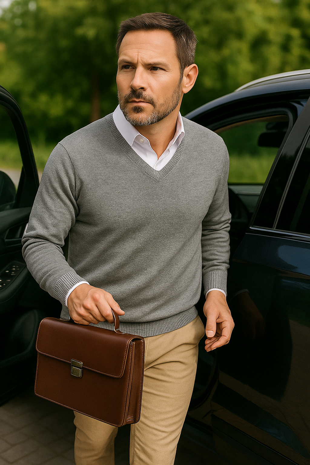 T7  Pull col V homme 100% cachemire 2 fils