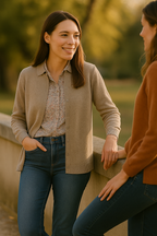 T90  Chemise Femme 100% Cachemire 2 fils