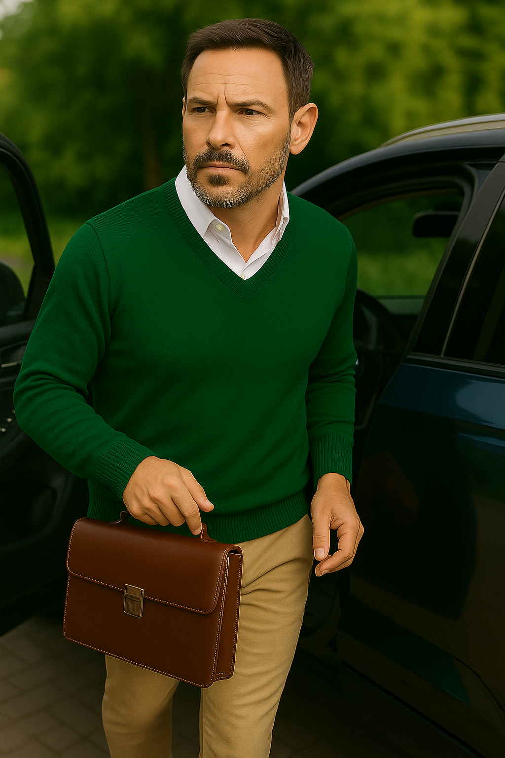 T7  Pull col V homme 100% cachemire 2 fils