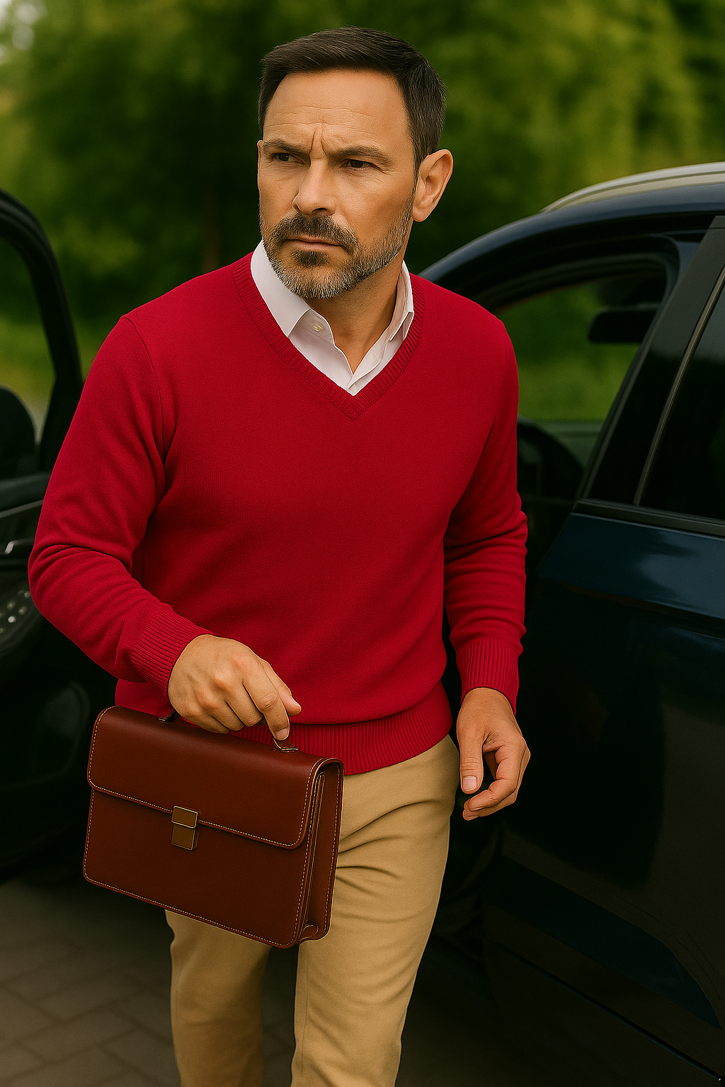 T7  Pull col V homme 100% cachemire 2 fils