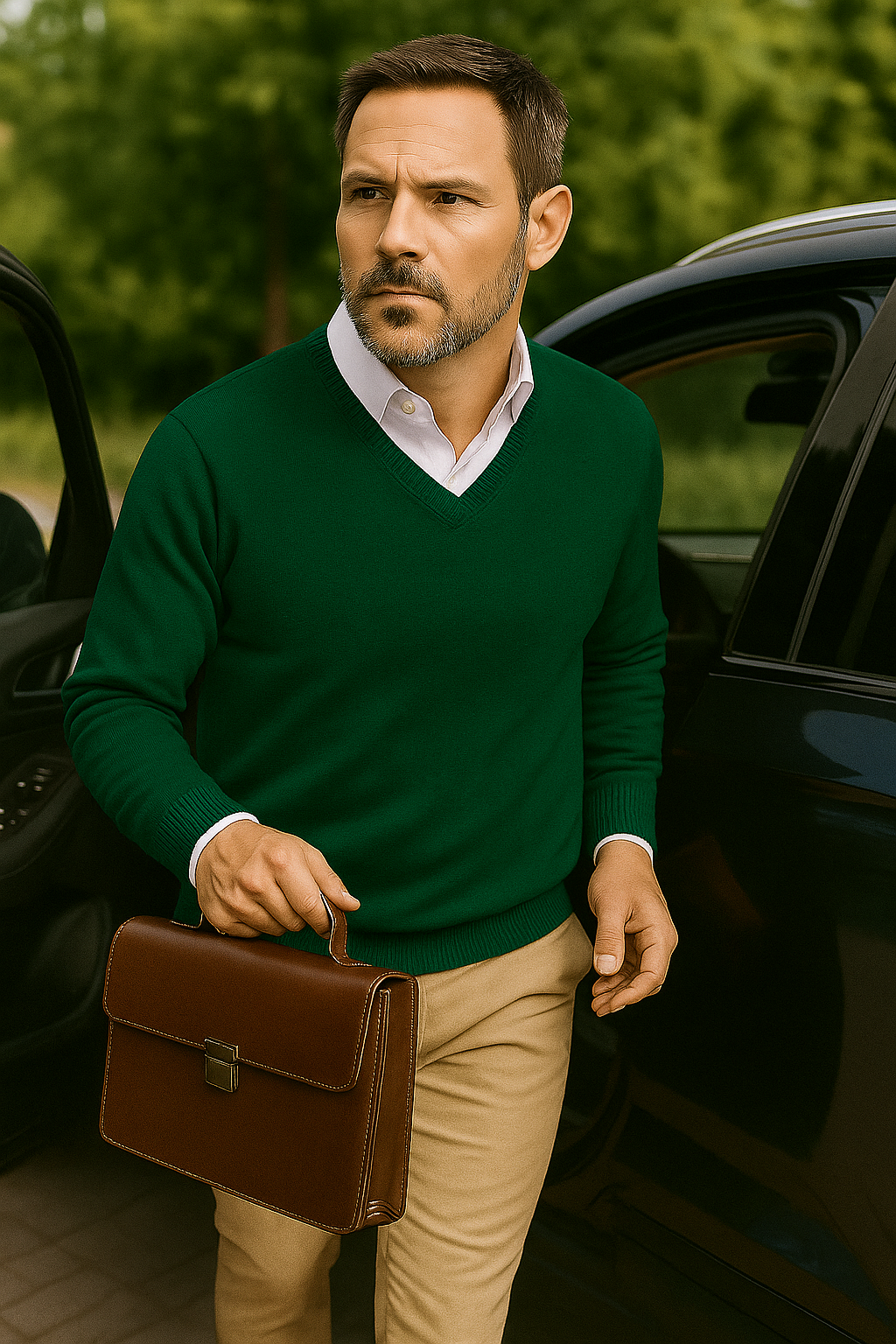 T7  Pull col V homme 100% cachemire 2 fils