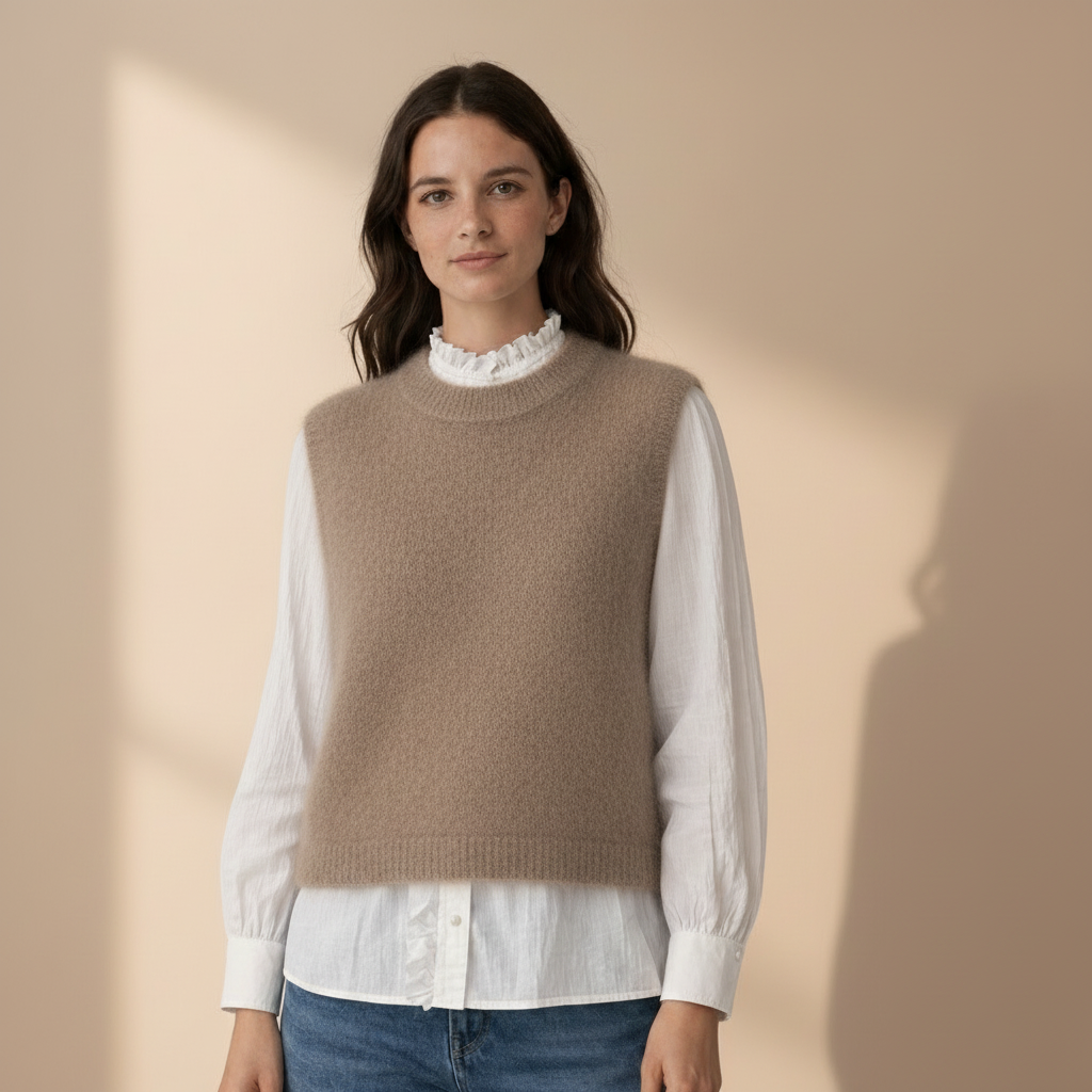 Pull sans manche Alpaga