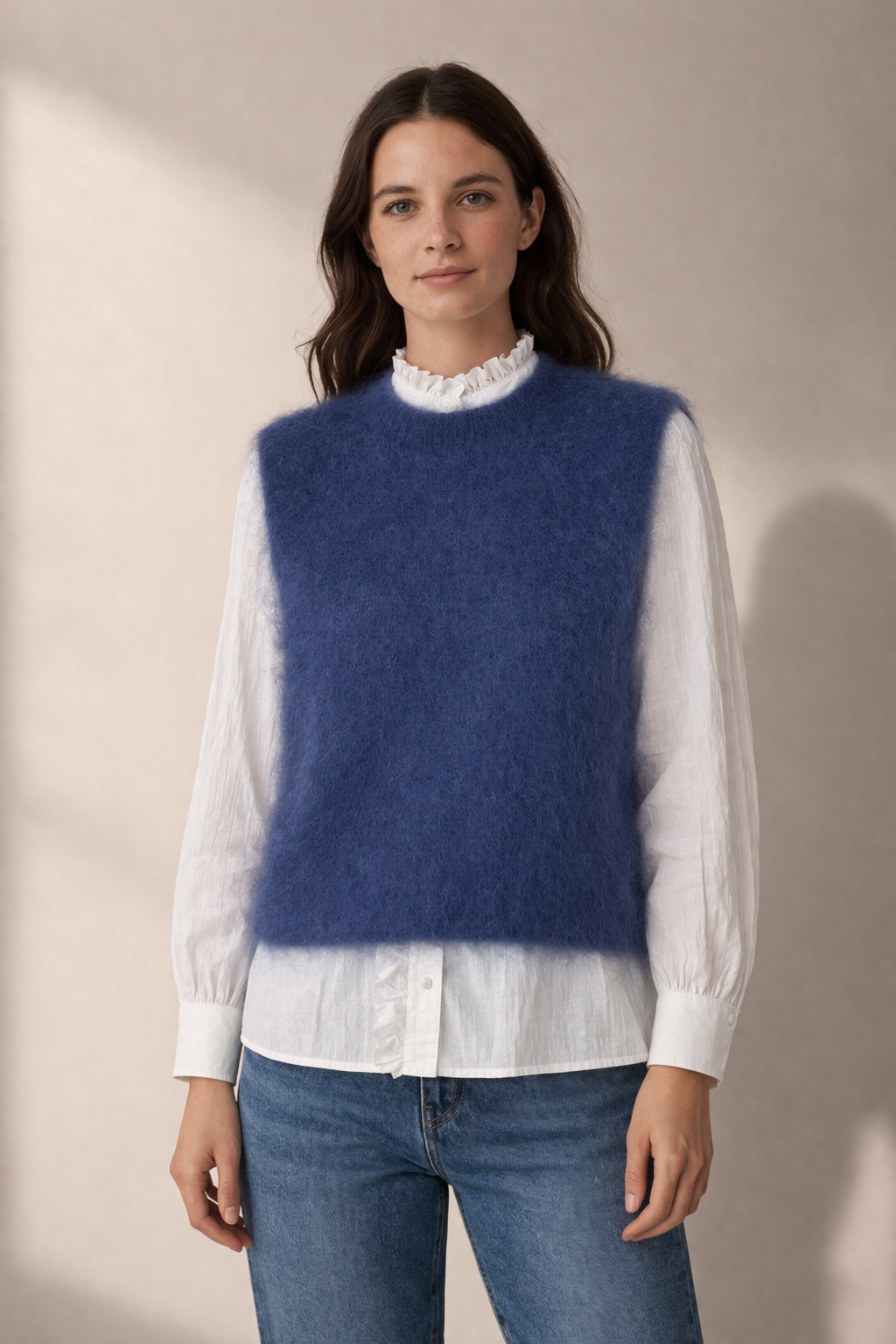 Pull sans manche Alpaga