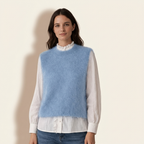 Pull sans manche Alpaga