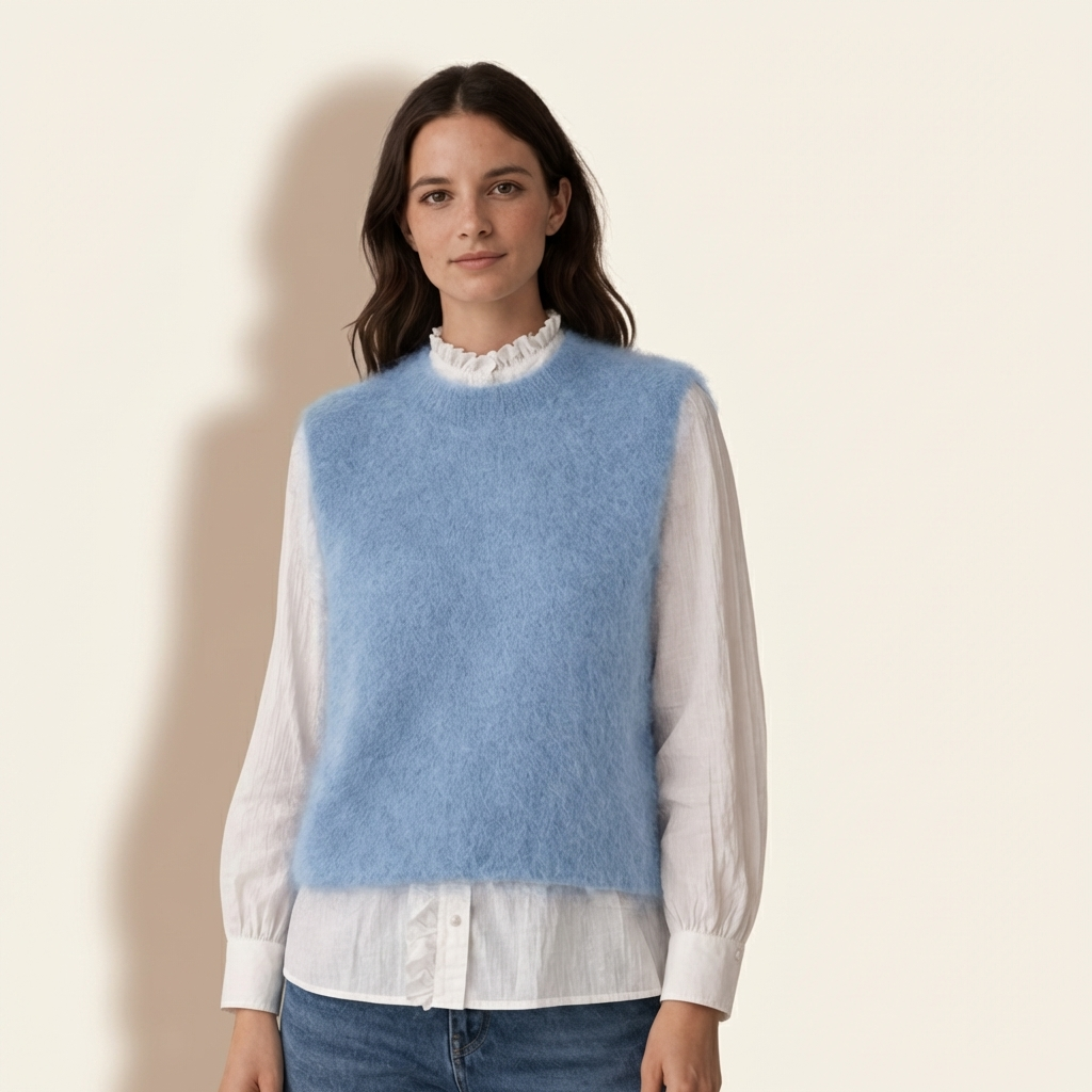 Pull sans manche Alpaga