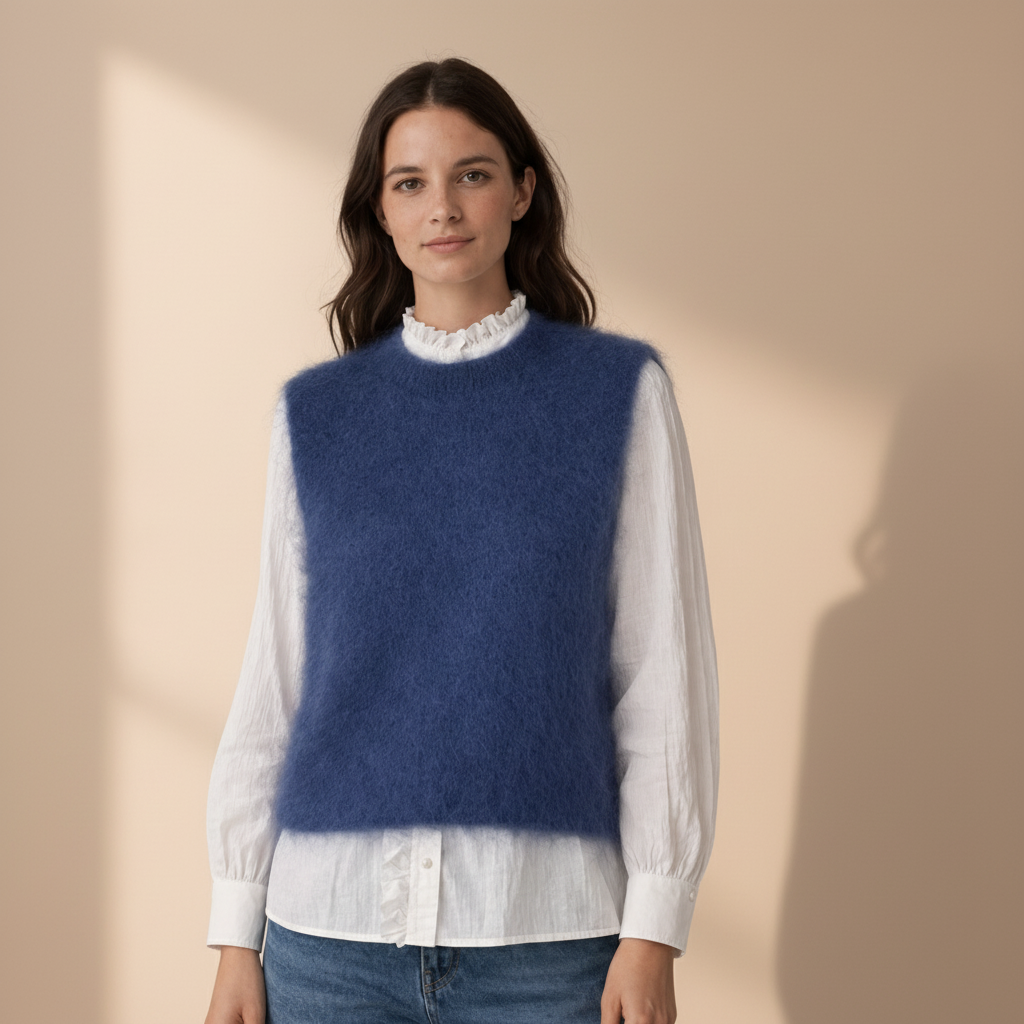 Pull sans manche Alpaga