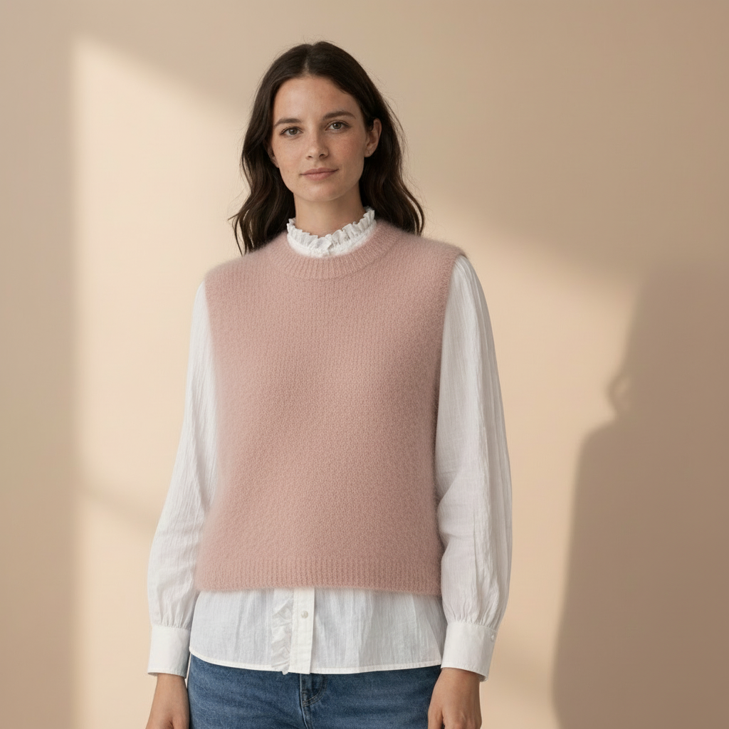 Pull sans manche Alpaga