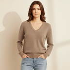 Pull femme col V 100% cachemire