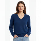Pull femme col V 100% cachemire