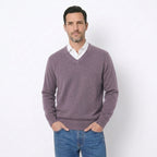 Pull Homme col V 100% cachemire