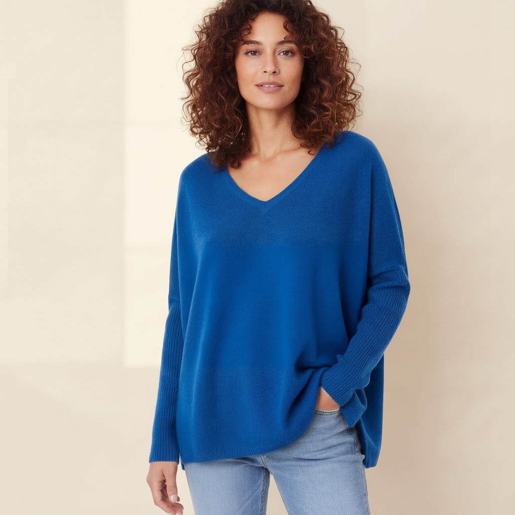 Pull Femme col V OVERSIZE 100% cachemire