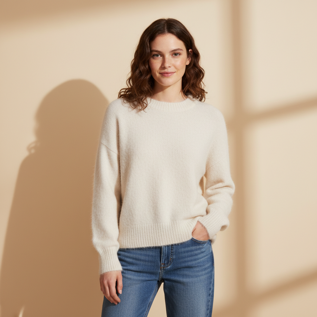 Pull ras du cou alpaga