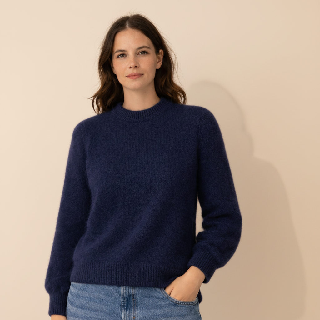 Pull ras du cou alpaga