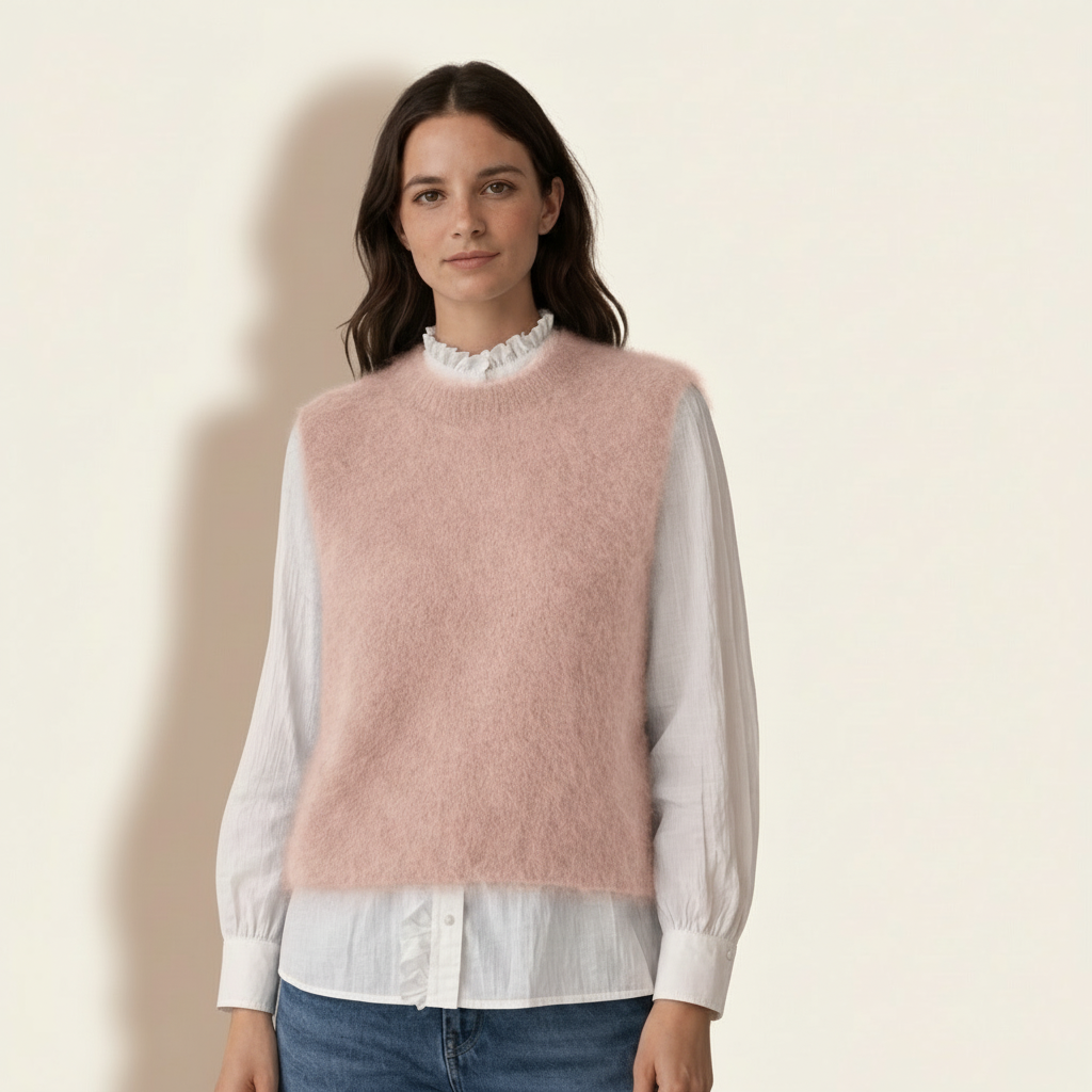 Pull sans manche Alpaga