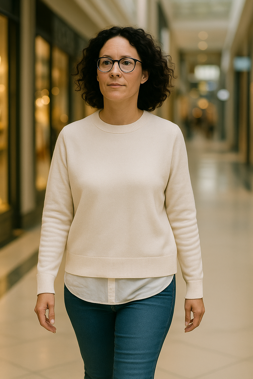 T105  Pull Femme oversize court 100% Cachemire 2 fils