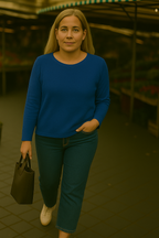 T44b  Pull ras du cou Femme 100% Cachemire 4 fils