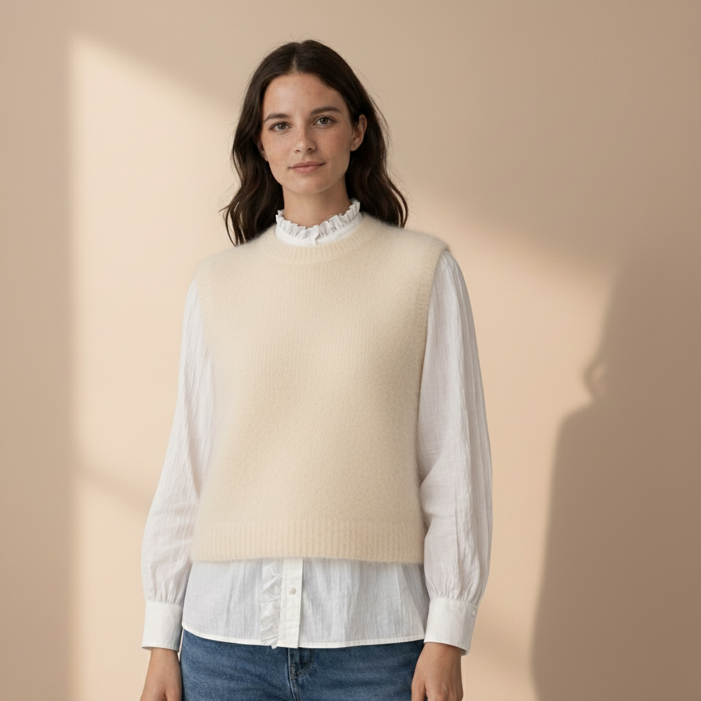 Pull sans manche Alpaga