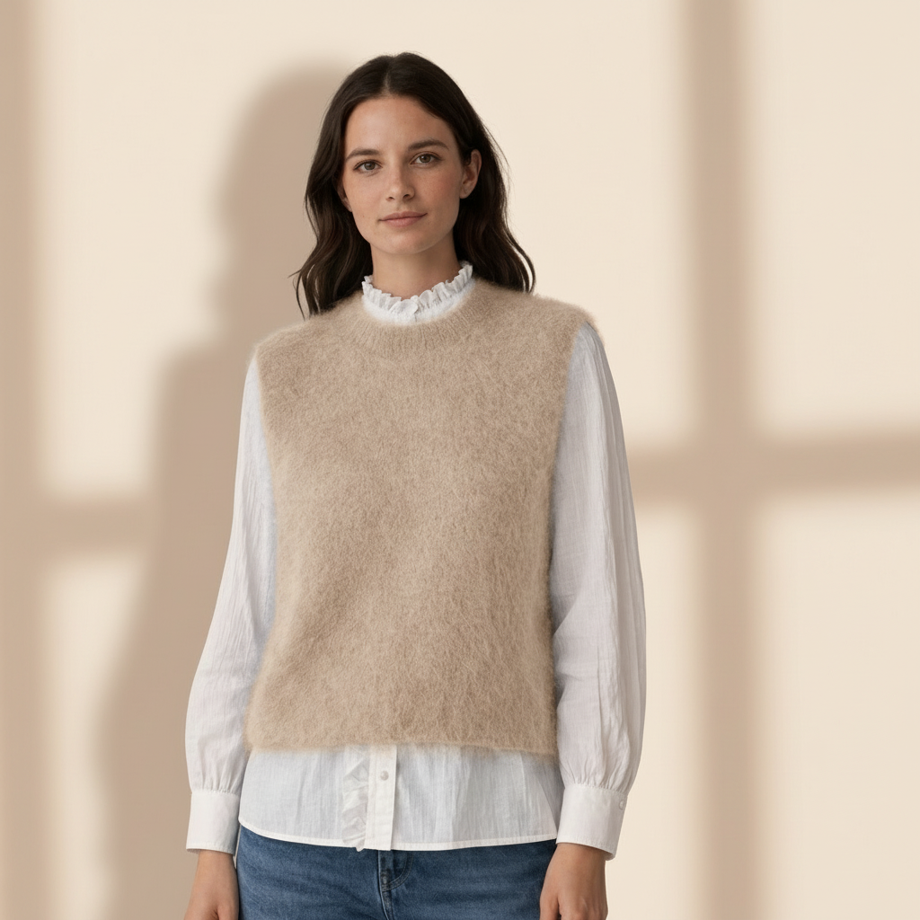 Pull sans manche Alpaga