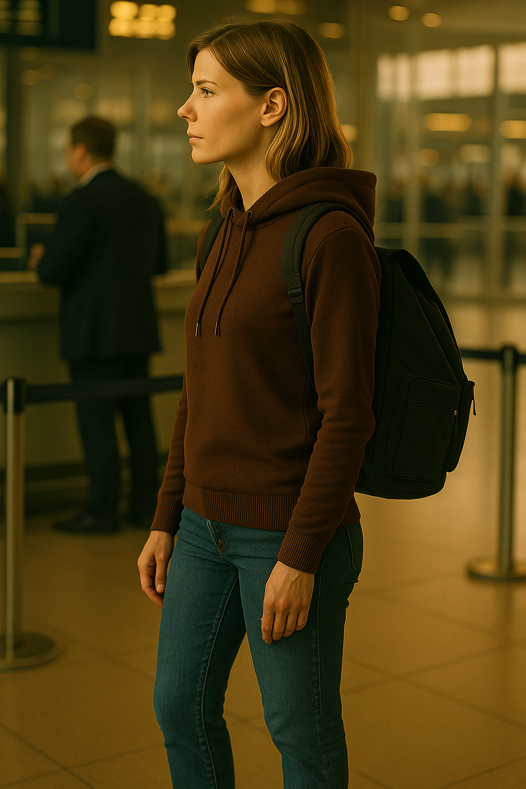 T106F  Pull capuche femme 100% Cachemire 2 fils