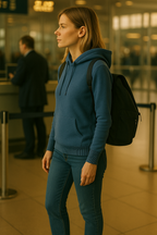 T106F  Pull capuche femme 100% Cachemire 2 fils