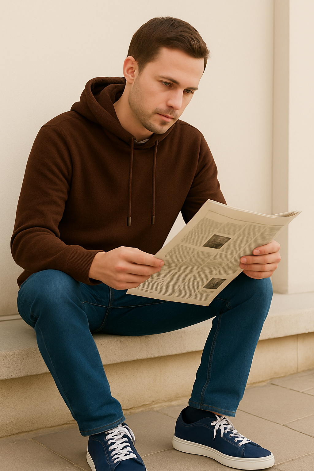 T106M  Pull capuche Homme 100% Cachemire 2 fils