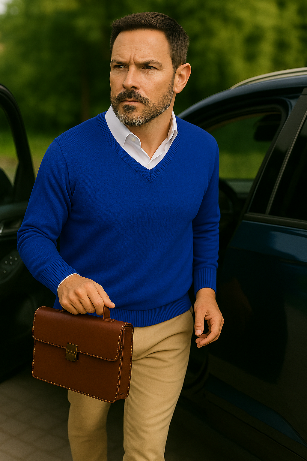 T7  Pull col V homme 100% cachemire 2 fils