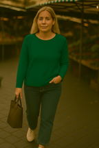 T44b  Pull ras du cou Femme 100% Cachemire 4 fils