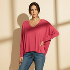 T-shirt col V oversize