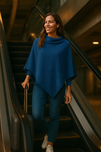 T15  Grand Poncho 100% cachemire 2 fils