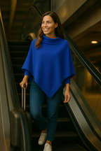 T15  Grand Poncho 100% cachemire 2 fils