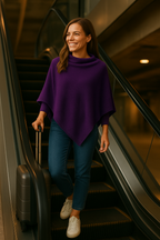 T15  Grand Poncho 100% cachemire 2 fils