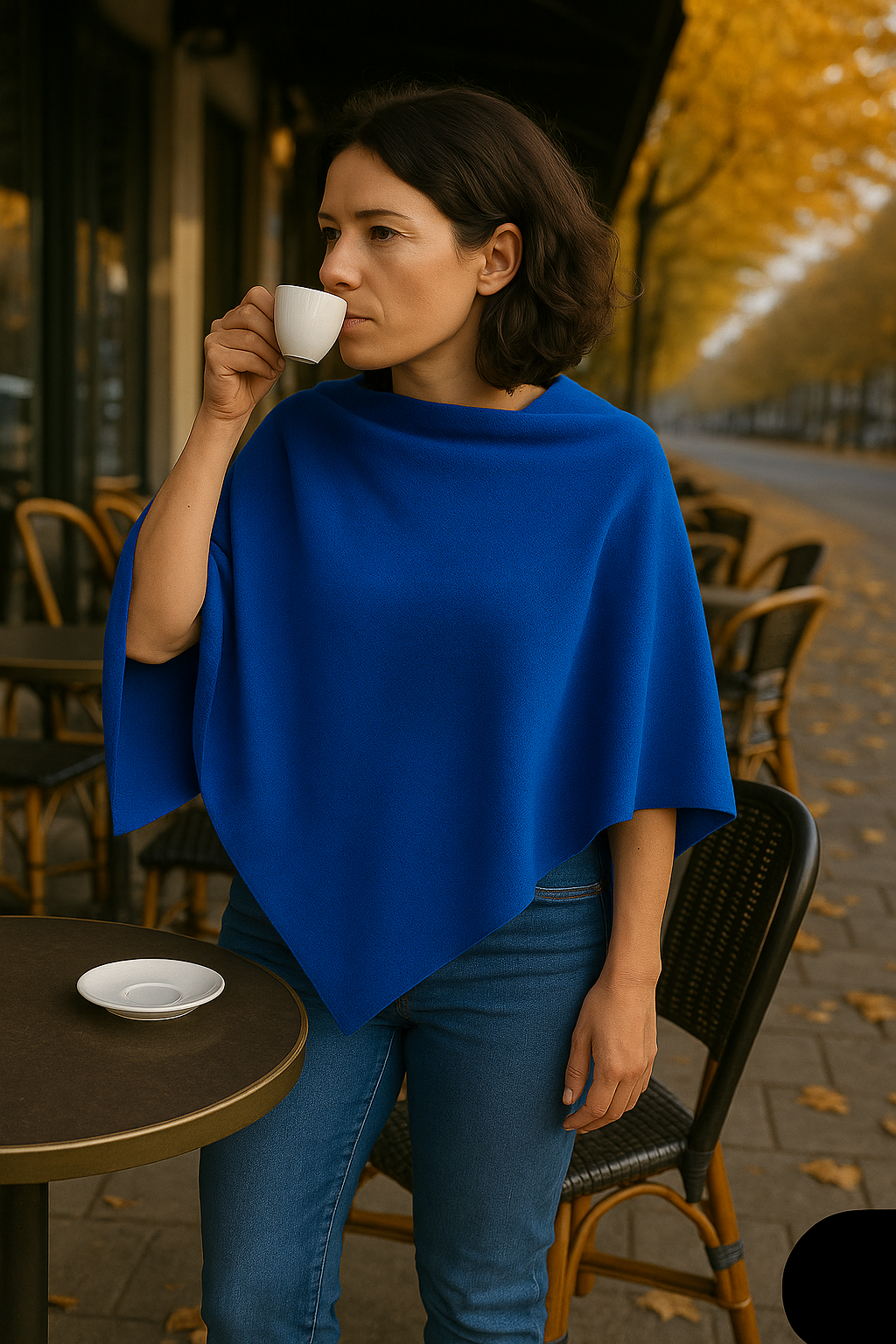 T16  Petit Poncho 100% Cachemire 2 fils