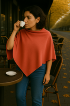 T16  Petit Poncho 100% Cachemire 2 fils