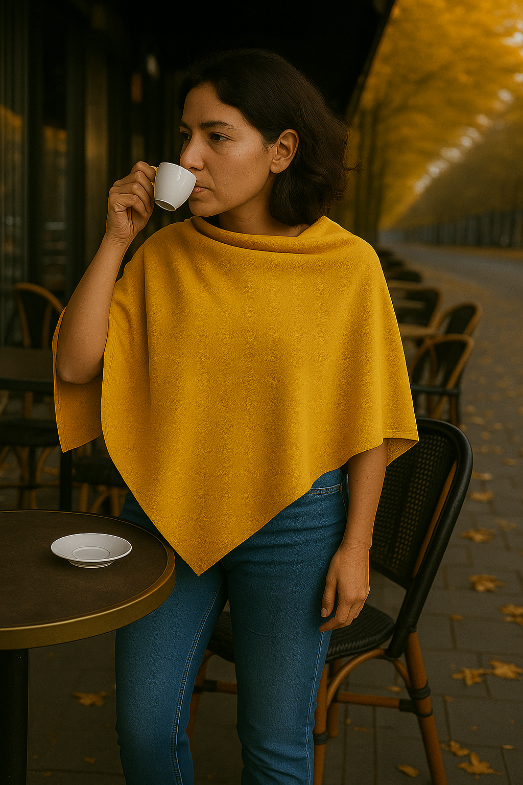 T16  Petit Poncho 100% Cachemire 2 fils