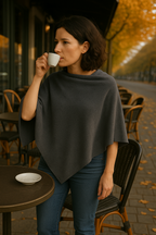 T16  Petit Poncho 100% Cachemire 2 fils