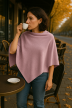 T16  Petit Poncho 100% Cachemire 2 fils