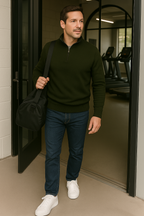 T37  Pull ras du cou Homme 100% Cachemire 2 fils